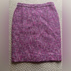 J Crew women’s pink tweed pencil skirt, size 8